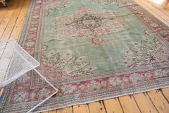 Vintage Distressed Oushak Carpet / Item 5419 image 3