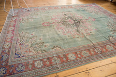  Vintage Distressed Oushak Carpet / Item 5419 image 6
