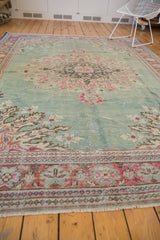  Vintage Distressed Oushak Carpet / Item 5419 image 8