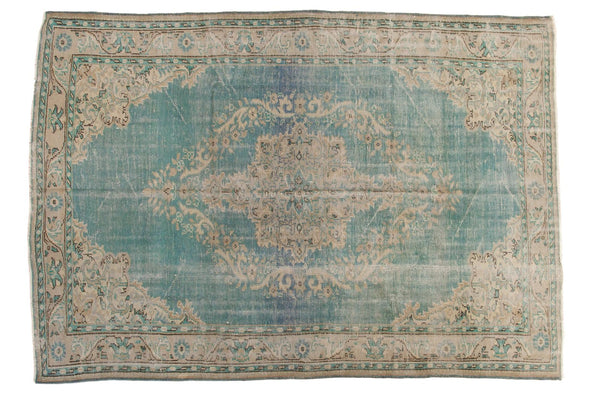 6'5" x 9'4" Vintage Distressed Oushak Carpet / Item 5420 image 1
