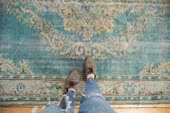  Vintage Distressed Oushak Carpet / Item 5420 image 2
