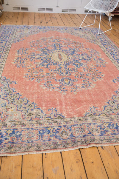 Vintage Distressed Oushak Carpet