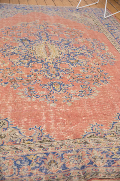 Vintage Distressed Oushak Carpet