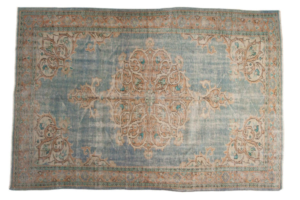 Vintage Distressed Oushak Carpet