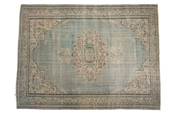 7'3" x 9'7" Vintage Distressed Oushak Carpet / Item 5424 image 1