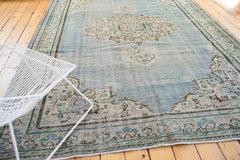  Vintage Distressed Oushak Carpet / Item 5424 image 3