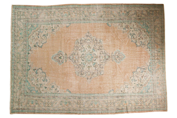 7x10 Vintage Distressed Oushak Carpet // ONH Item 5428