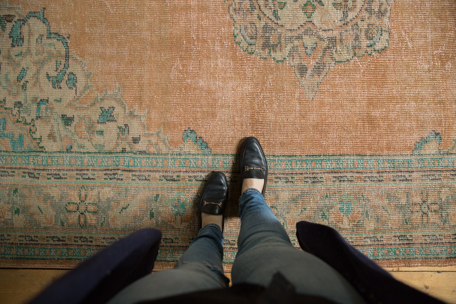 7x10 Vintage Distressed Oushak Carpet // ONH Item 5428 Image 1