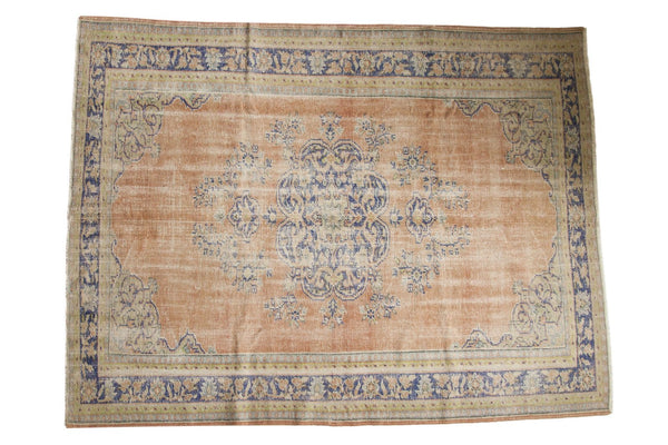 6'10" x 9' Vintage Distressed Oushak Carpet / Item 5430 image 1