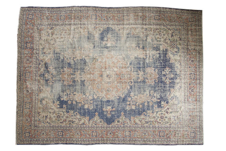 Vintage Distressed Oushak Carpet