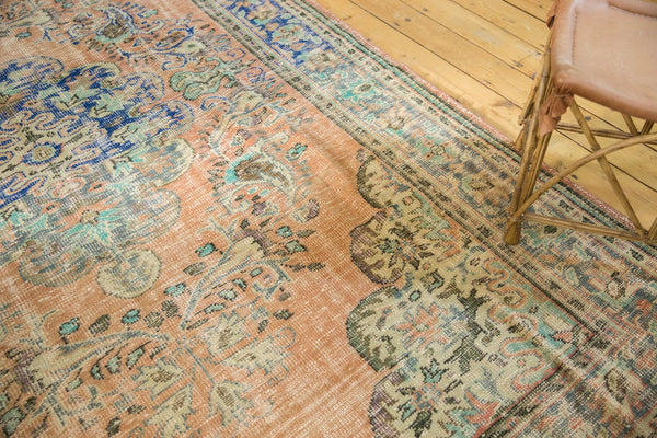 Vintage Distressed Oushak Carpet