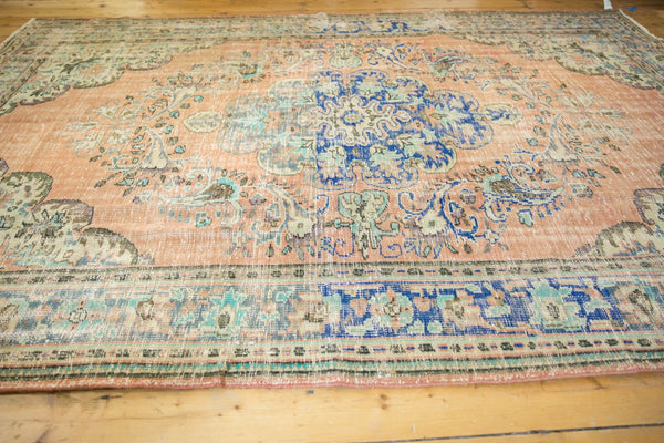 Vintage Distressed Oushak Carpet