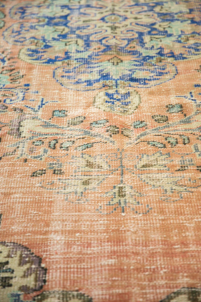 Vintage Distressed Oushak Carpet