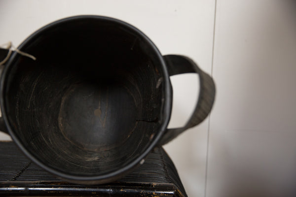 Recycled Tire Rubber Basket Planter with Handles // ONH Item 5439 Image 6