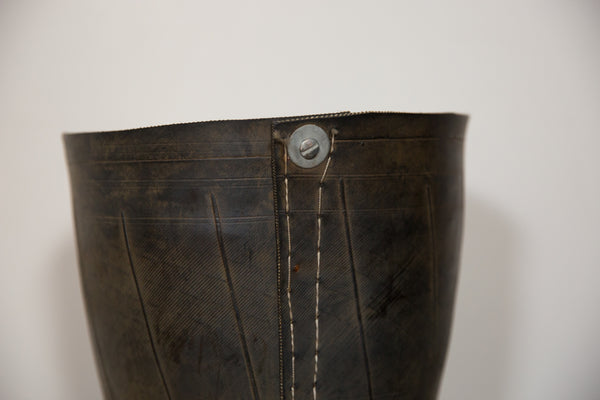 Recycled Tire Rubber Basket Planter // ONH Item 5440 Image 4