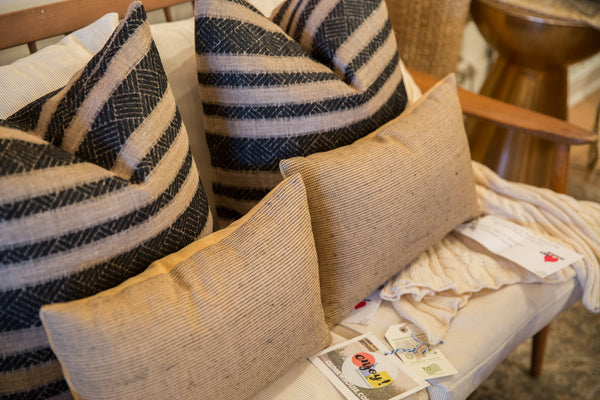 Reclaimed Remnant Black and Jute Pillow // ONH Item 5447 Image 4