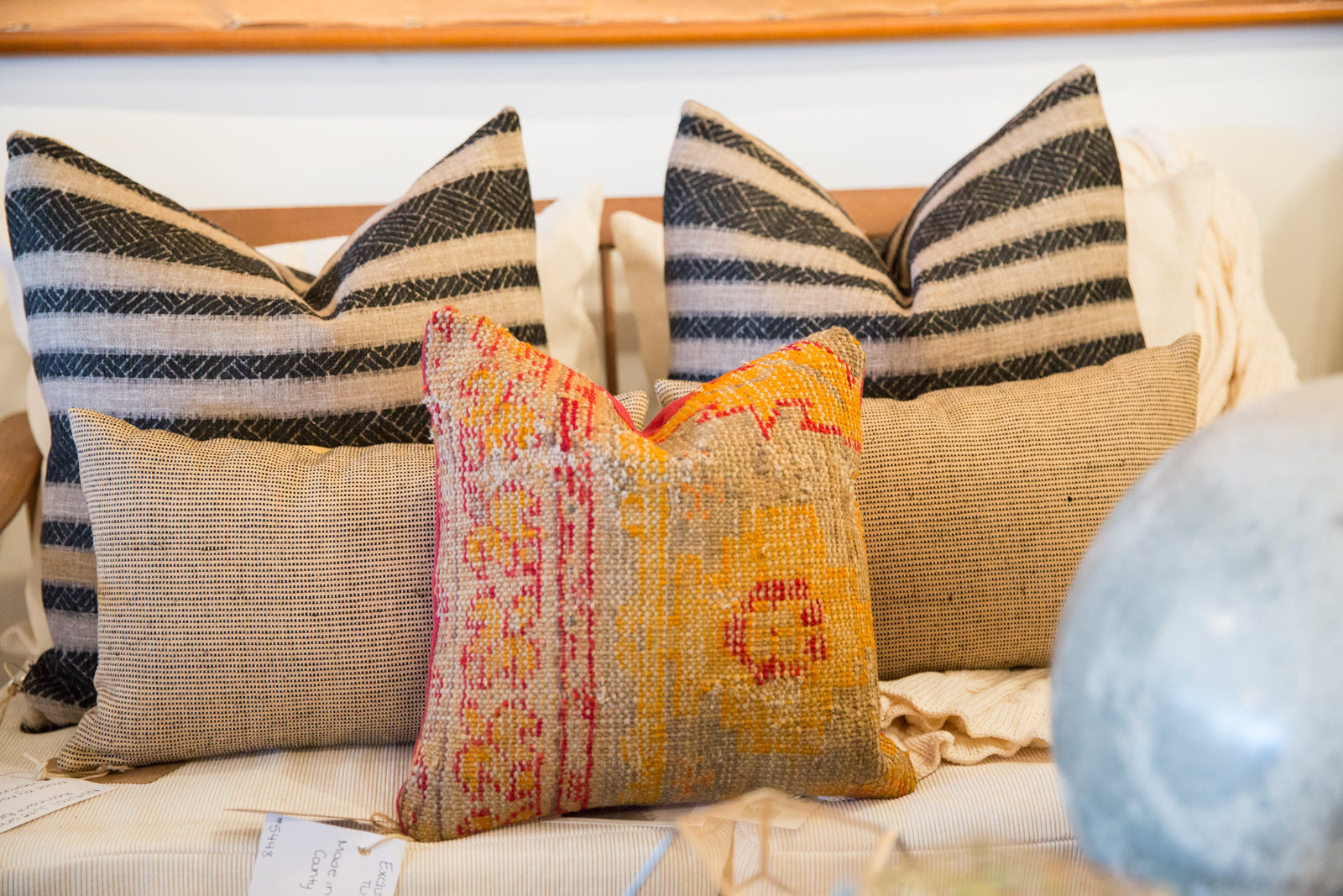 Reclaimed Antique Turkish Rug Fragment Pillow // ONH Item 5448 Image 1