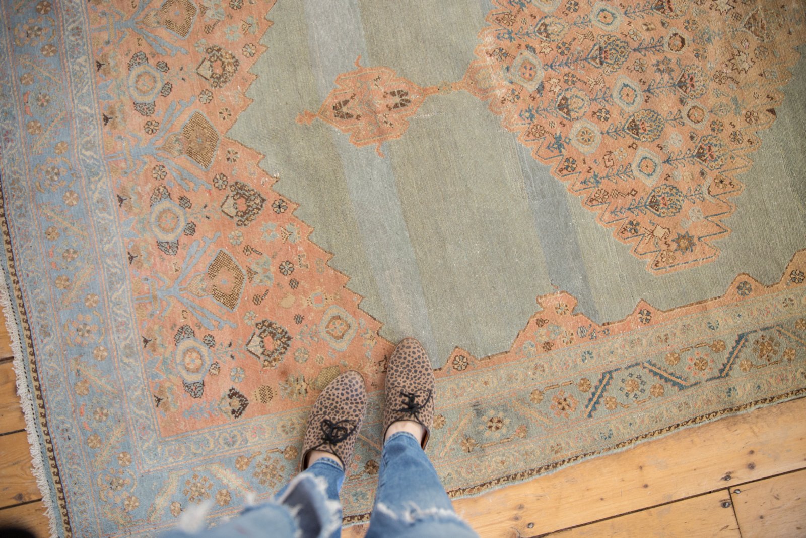 Vintage Distressed Malayer Carpet
