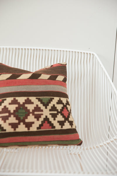 Reclaimed Antique Kilim Rug Fragment Pillow // ONH Item 5478 Image 3