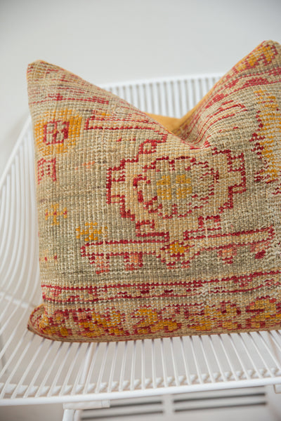 Reclaimed Antique Turkish Rug Fragment Pillow // ONH Item 5479 Image 5