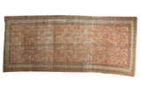 Antique Northwest Persian runner with an oversized Herati motif in brick red, celadon green, and blue.