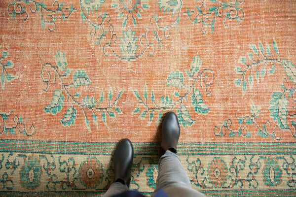 Vintage Distressed Oushak Carpet