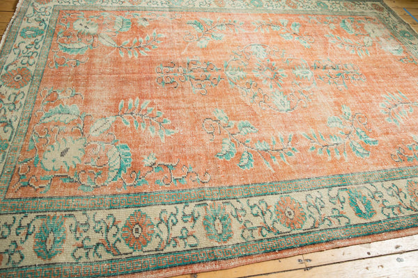 Vintage Distressed Oushak Carpet