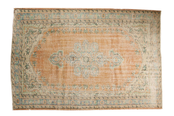 Vintage Distressed Oushak Carpet