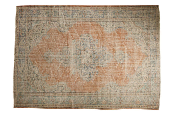 6'11" x 9'10" Vintage Distressed Oushak Carpet / Item 5496 image 1