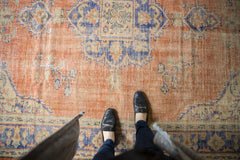 6.5x9 Vintage Distressed Oushak Carpet // ONH Item 5497 Image 1