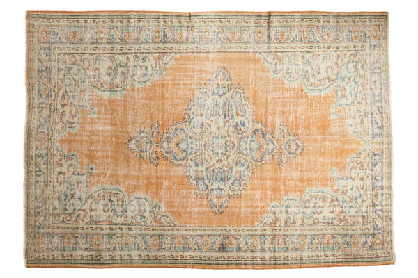 6'4" x 9'2" Vintage Distressed Oushak Carpet / Item 5498 image 1