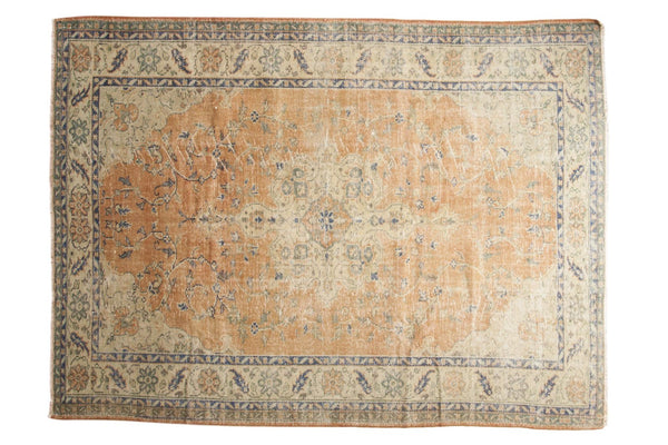 6'6" x 8'11" Vintage Distressed Oushak Carpet / Item 5499 image 1