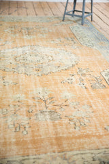  Vintage Distressed Oushak Carpet / Item 5505 image 9