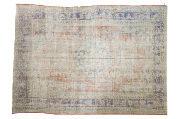 Vintage Distressed Oushak Carpet