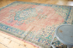  Vintage Distressed Oushak Carpet / Item 5508 image 3