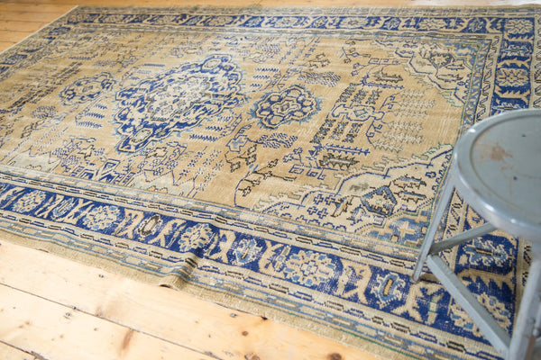 Vintage Distressed Oushak Carpet