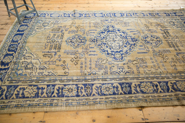 Vintage Distressed Oushak Carpet