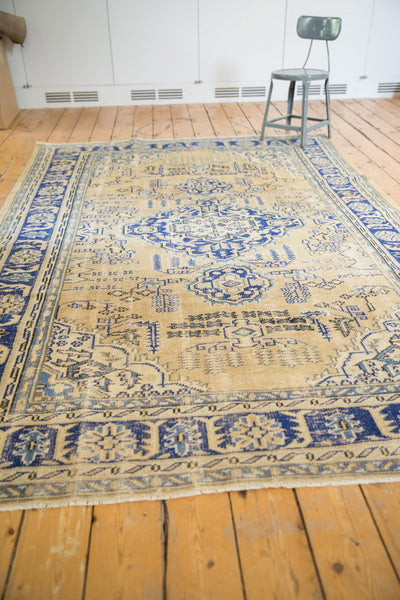 Vintage Distressed Oushak Carpet