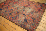 Overcast stitch and quad-cord selvage on a hand-knotted Antique Ersari carpet.