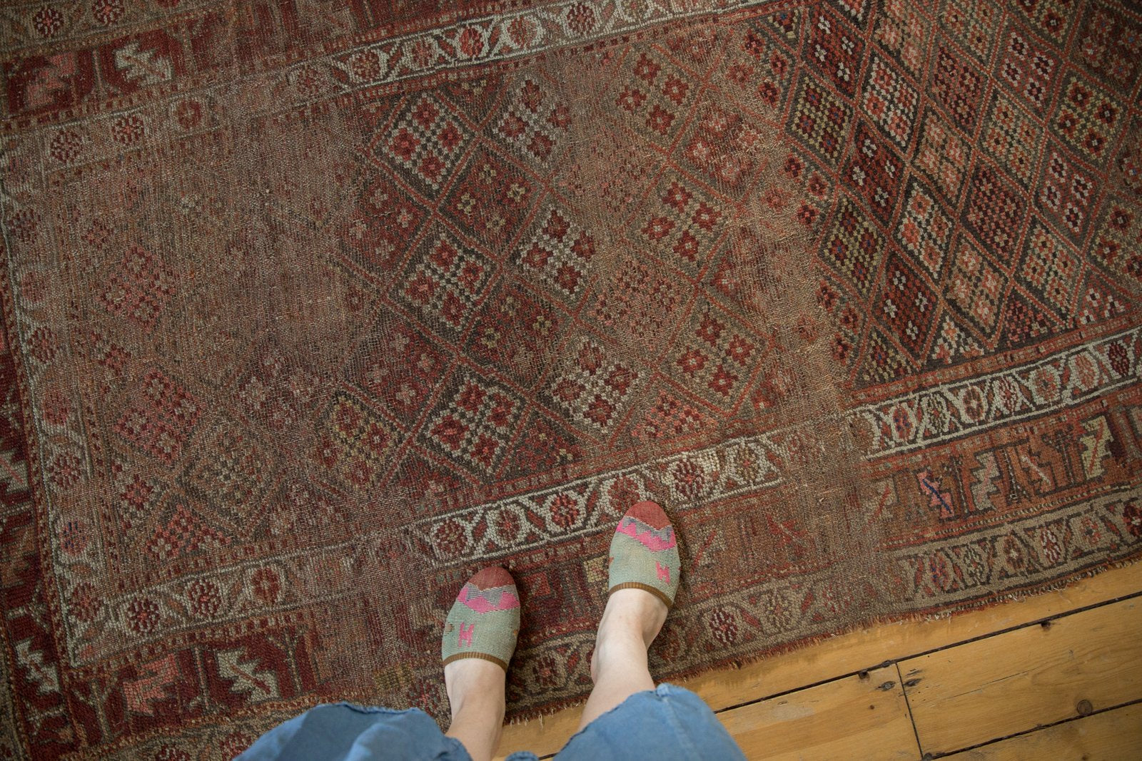 4x8 Antique Kurdish Rug Runner // ONH Item 5518 Image 1