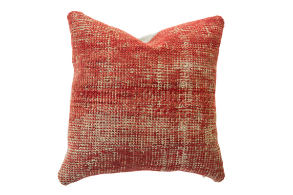 Antique Turkish Rug Fragment 14"x14" Pillow // ONH Item 5527