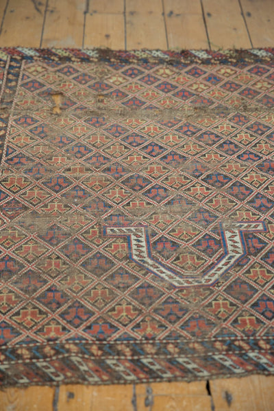  Antique Fragment Caucasian Square Rug / Item 5540 image 4