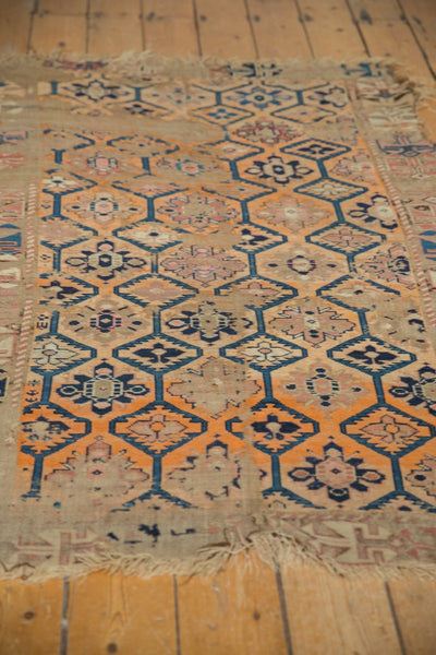 3.5x5 Antique Fragment Caucasian Rug // ONH Item 5543 Image 2