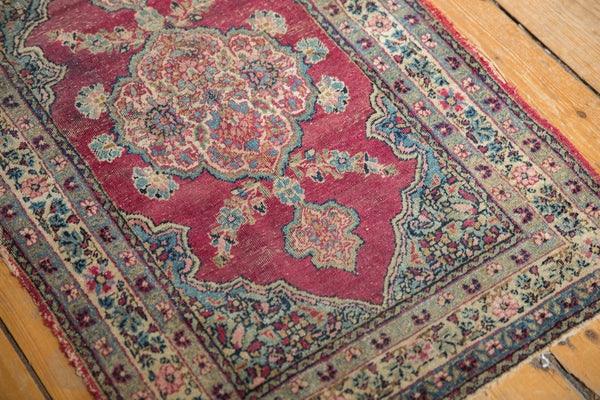 2x3 Antique Kerman Rug Mat // ONH Item 5551 Image 4