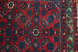 A rare mint green border with recessed pile texture on an antique Persian collector rug mat.
