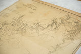Aged paper texture, intricate lines on a vintage Buzzards Bay nautical map.