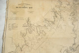 Detail of vintage nautical chart showing Mattapoisett and West Falmouth on Buzzards Bay.