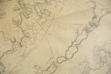 Buzzards Bay nautical map, highlighting Naushon and Pasque Islands with aged patina.