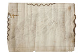 Aged antique Casco Bay, Maine nautical map featuring visible folds, wear, and wavy frame.