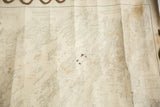 Aged Casco Bay nautical map with deep folds and prominent dark stains from use.